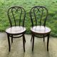Paire de chaise bistrot en bois courbé Thonet