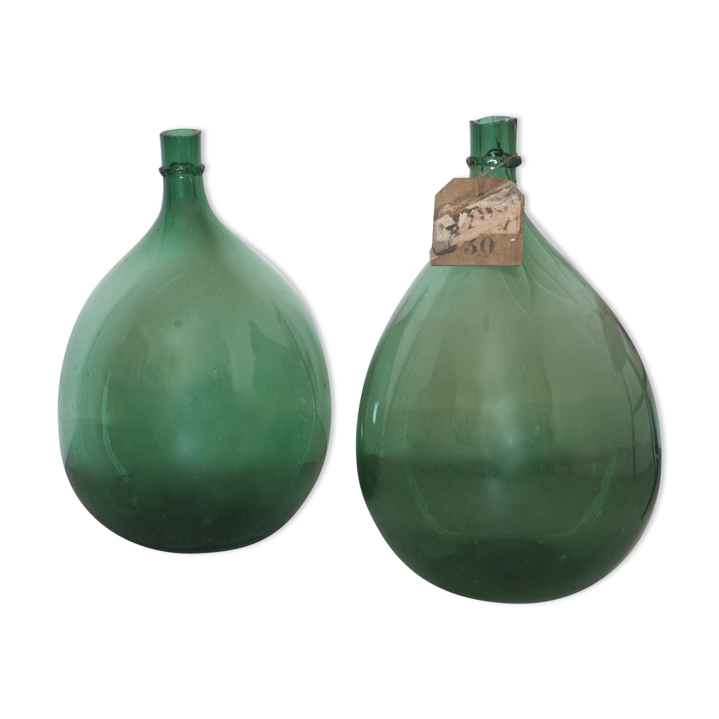 Pair of demijohns of 30 L