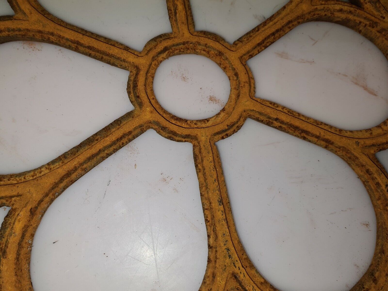 Cast iron bull's eye window