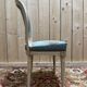 Suite de 6 chaises médaillons de style Louis XVI rechampi