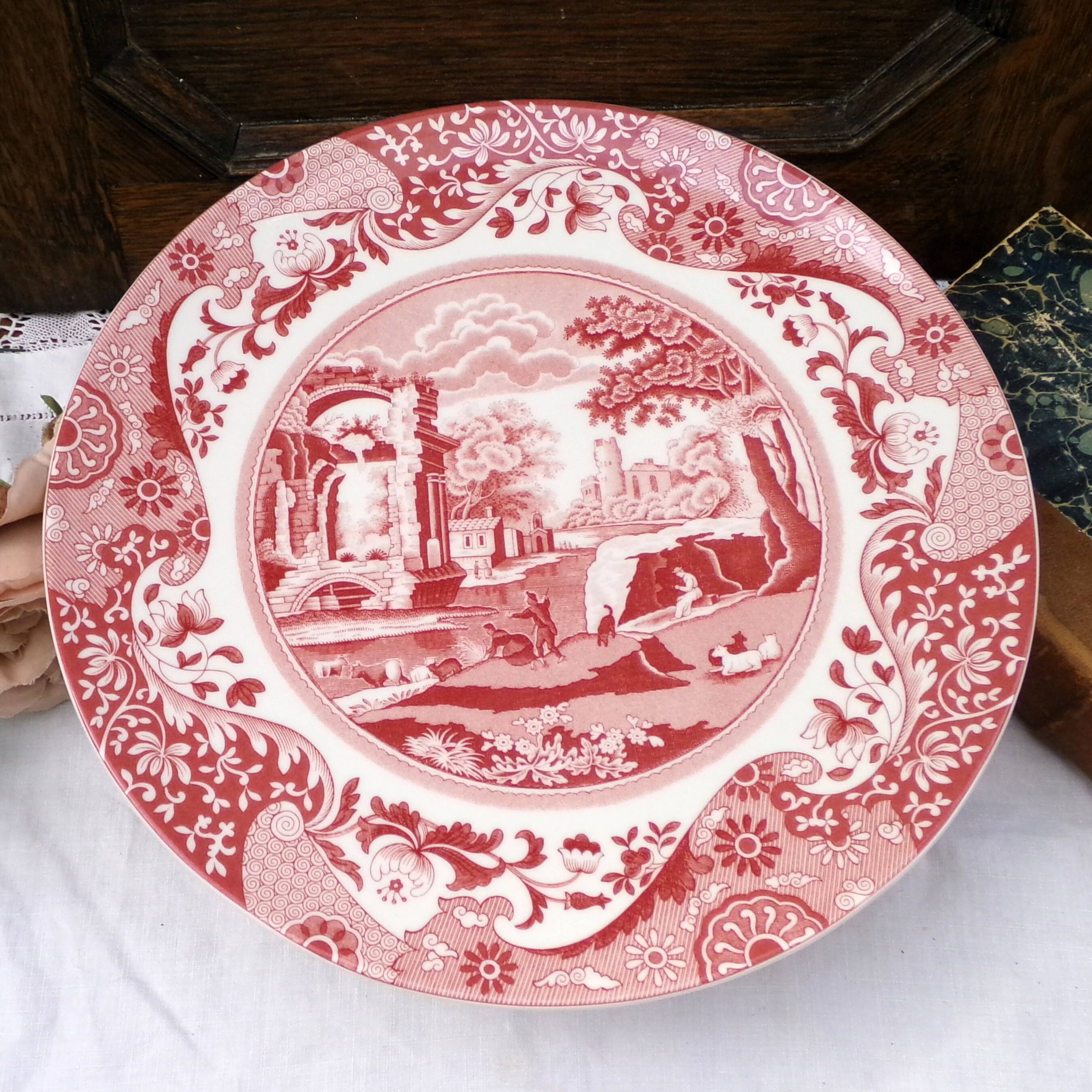 Plateau à gâteaux Cranberry Spode « Italian » Design Lavable au lave-vaisse