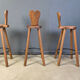 Vintage brutalist bar stools, 1960s - set of 3