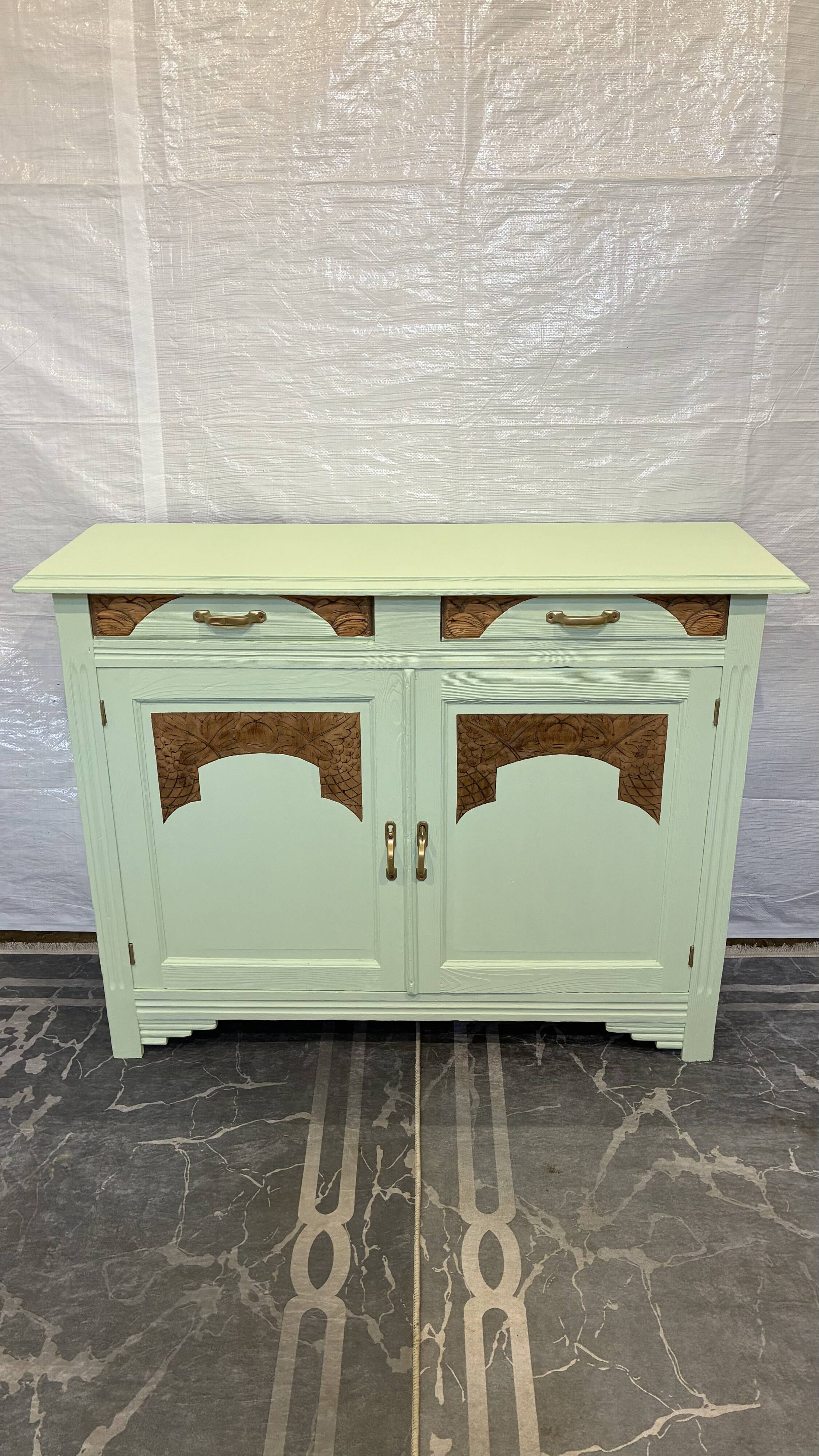 Wooden buffet in a revamped Art Deco style