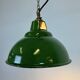 Industrial Green Enamel Factory Pendant Lamp from Maxlume, 1960s