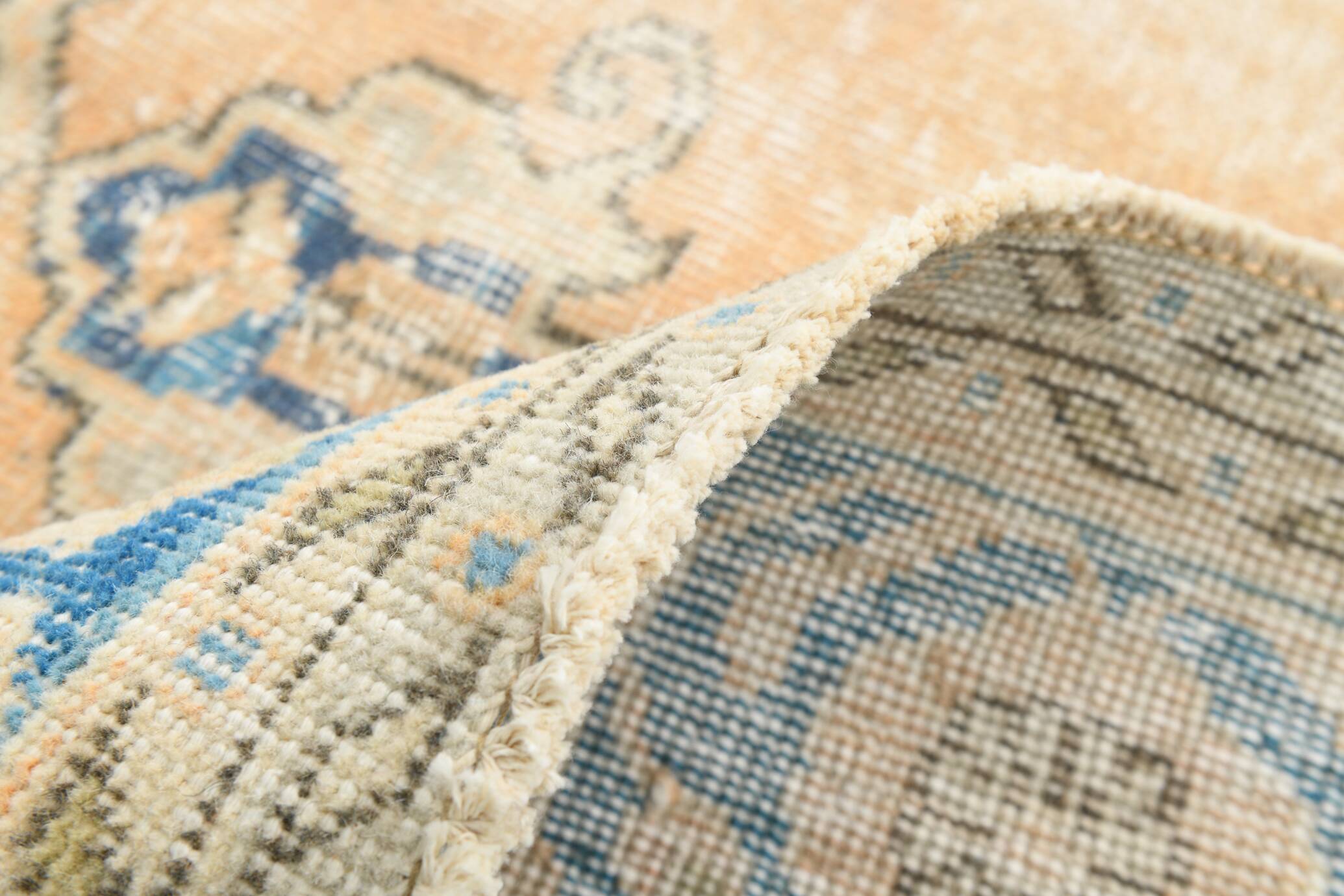 Large Blue Persian Area Rug, 206x294Cm