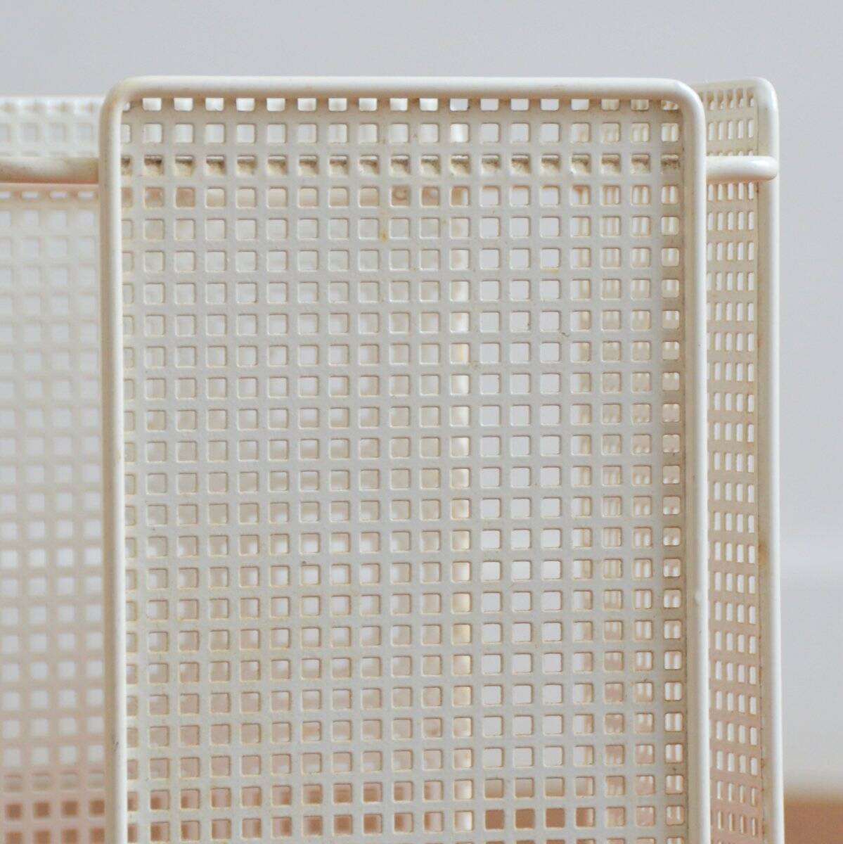 Modernist perforated metal umbrella stand from the 60s/70s