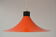 Mid-century Orange Lacquered Metal Pendant,circa 1980's.