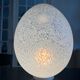 Grande lampe oeuf en verre murano 1970