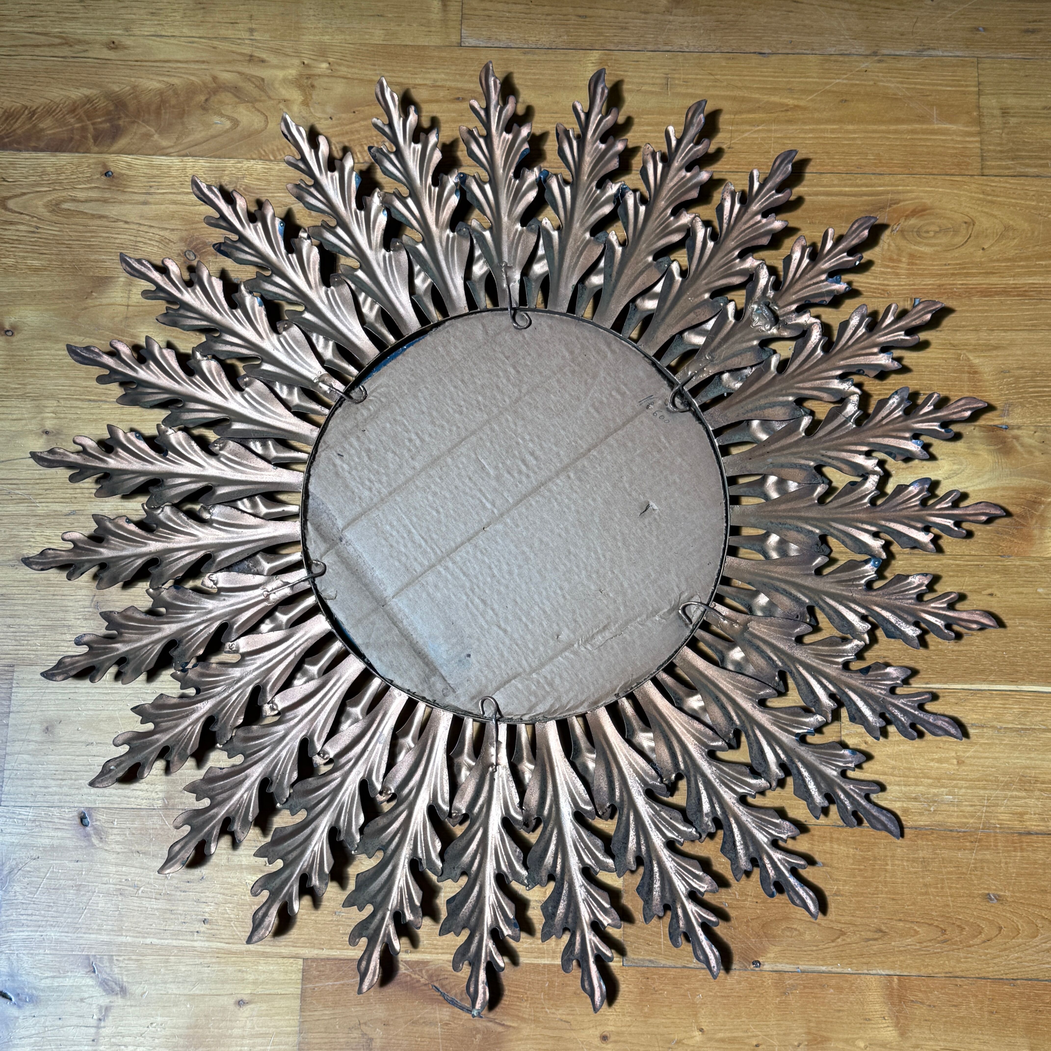 Magnificent sun mirror from the 1950s Italy.