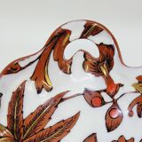 Longwy Cloisonné Enameled Basket Empty Pocket Cup Flowers Fe