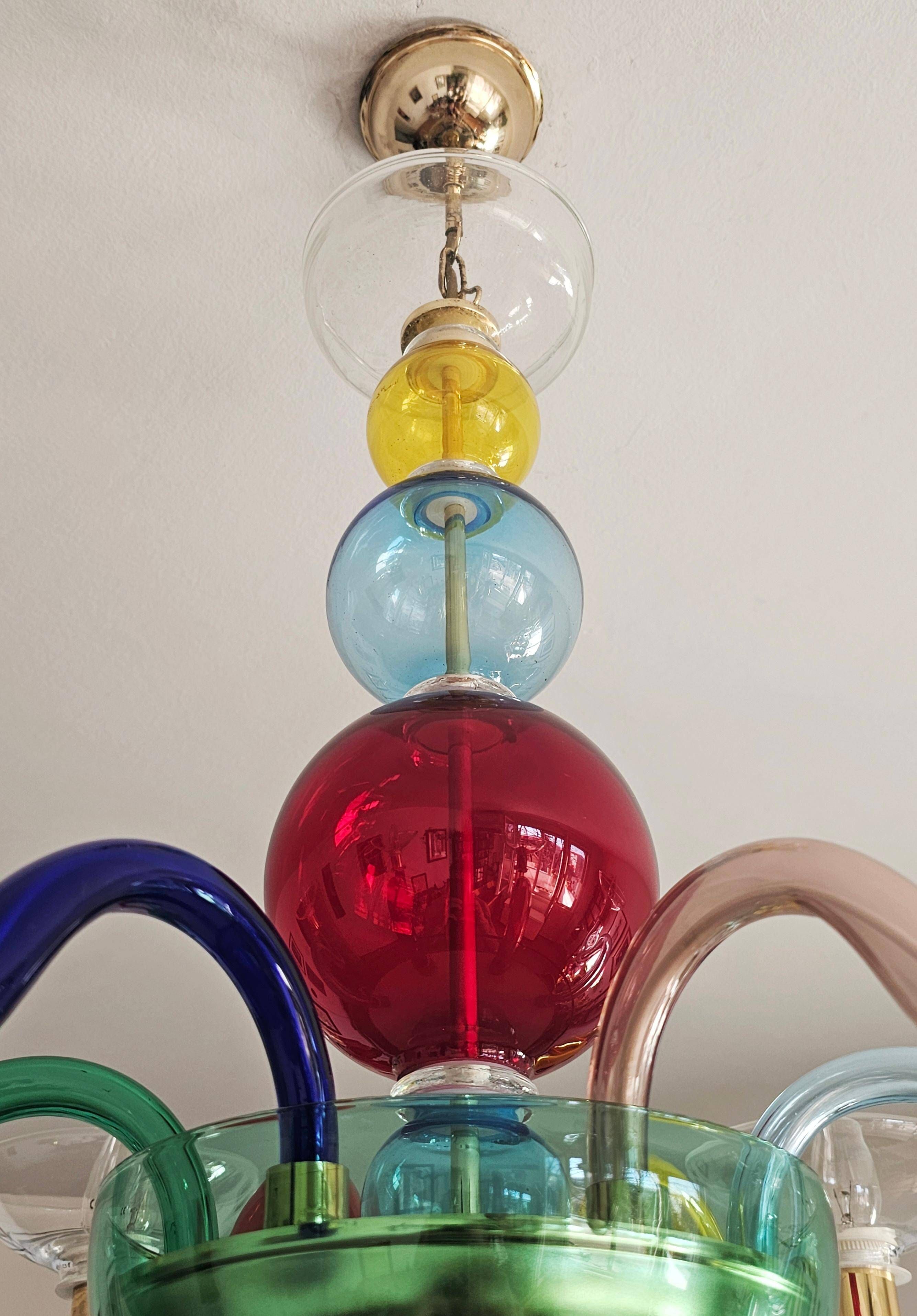 Murano glass chandelier after Gio Ponti, 1970s
