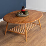 Retro vintage solid elm ercol model 454 supper table, coffee table