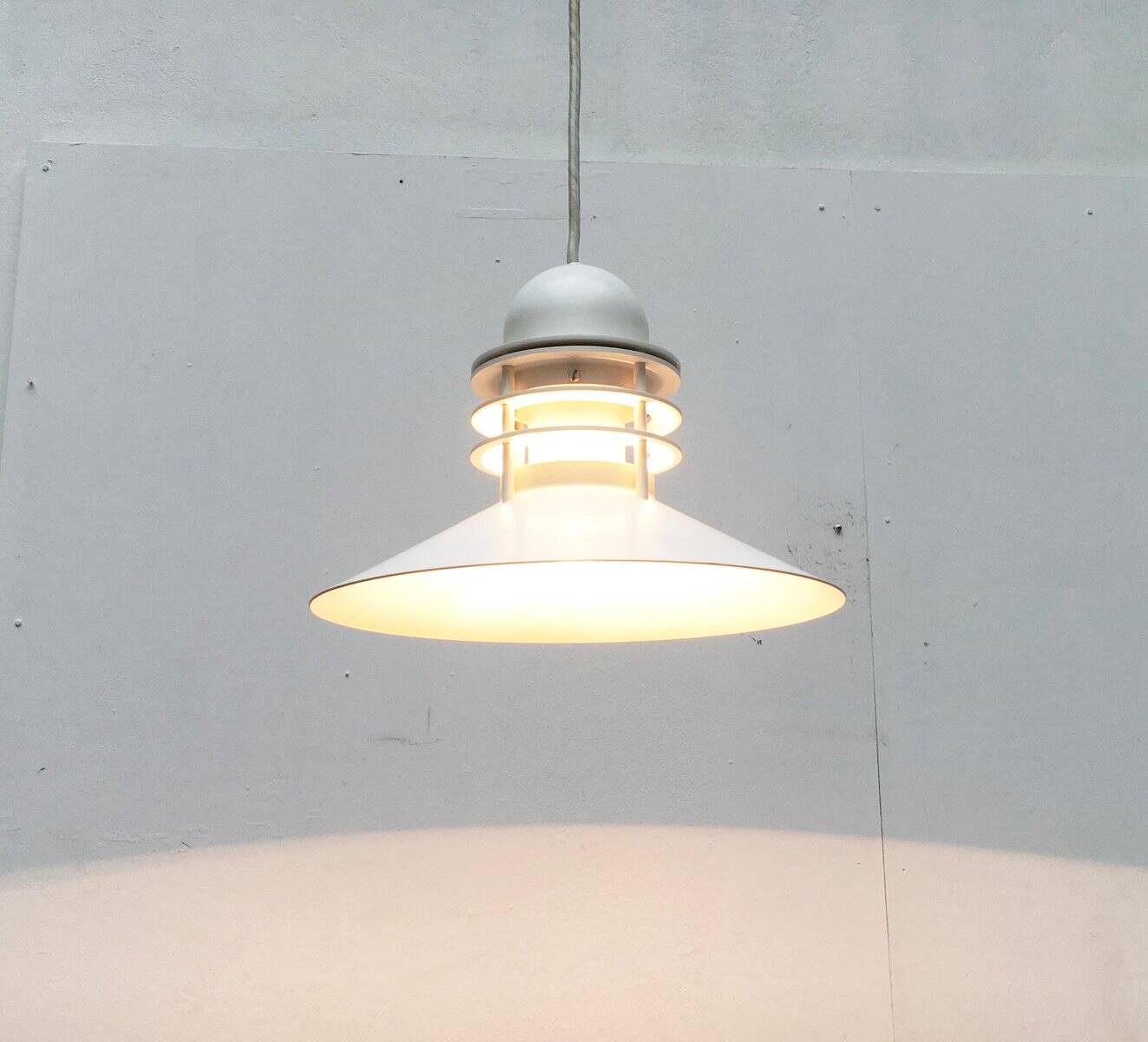 Danish mid-century Nyhavn suspension by Alfred Homann and Ole v. Kjær for Louis Poulsen.