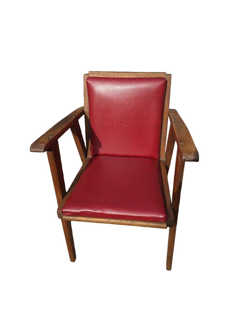 Fauteuil bridge à pieds compas, années 50