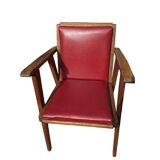 Fauteuil bridge à pieds compas, années 50