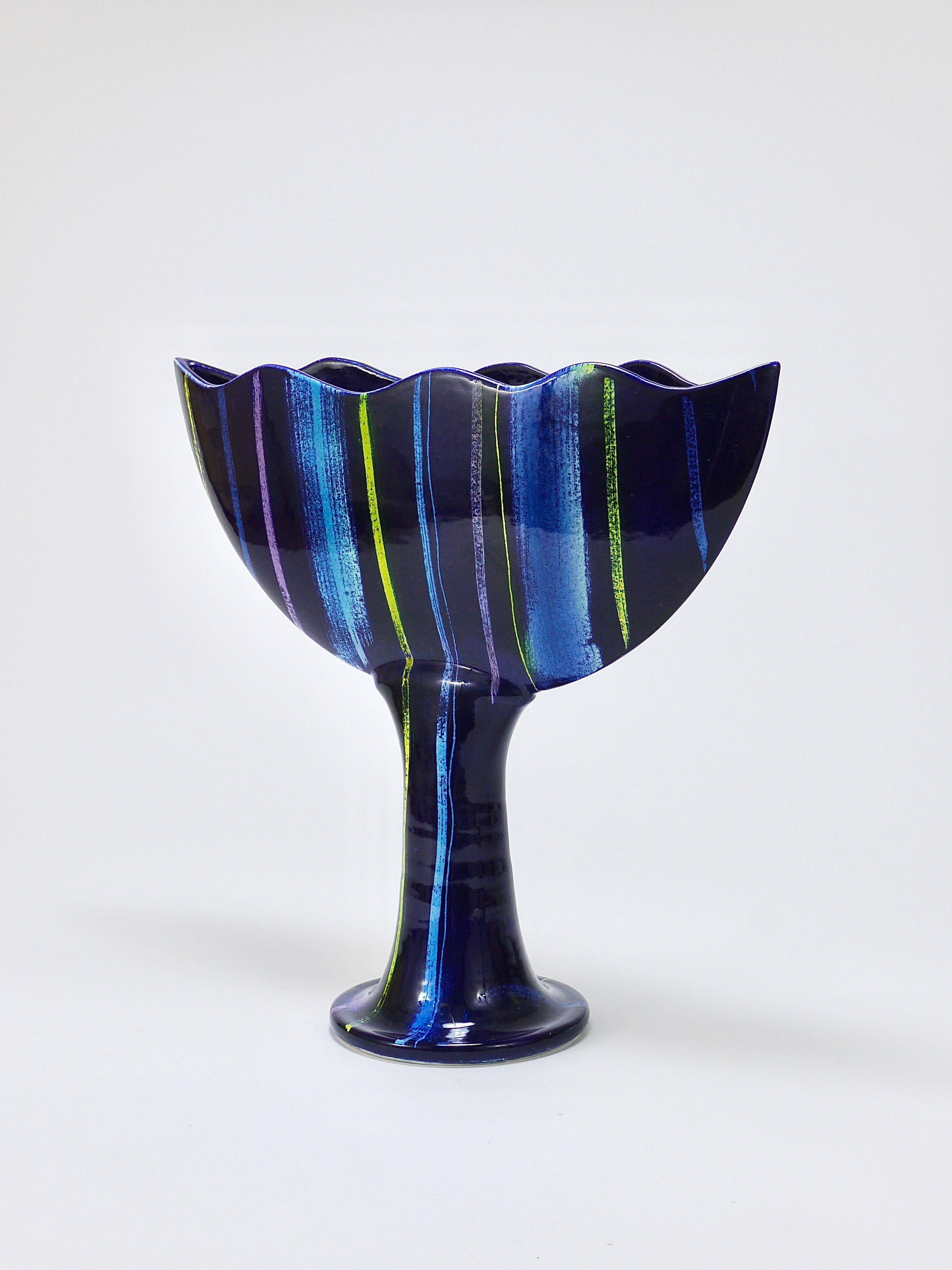 Large Postmodern Ceramic Vase by Jesper Packness, Memphis Style, Denmark