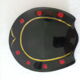 Centre-table dish shaped like horseshoe in ceramic