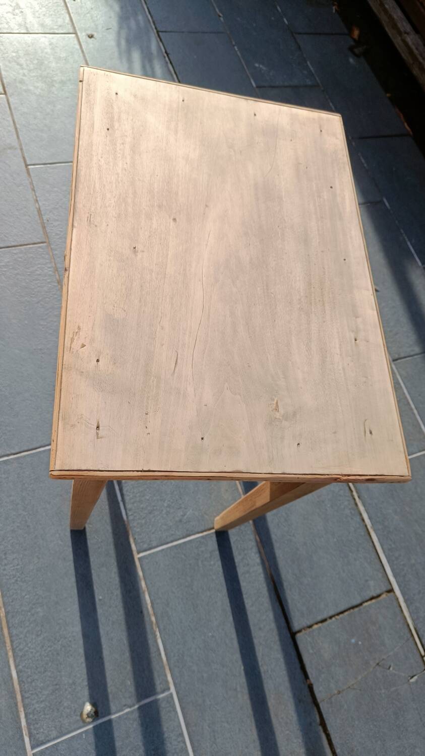 Desk or table in raw wood