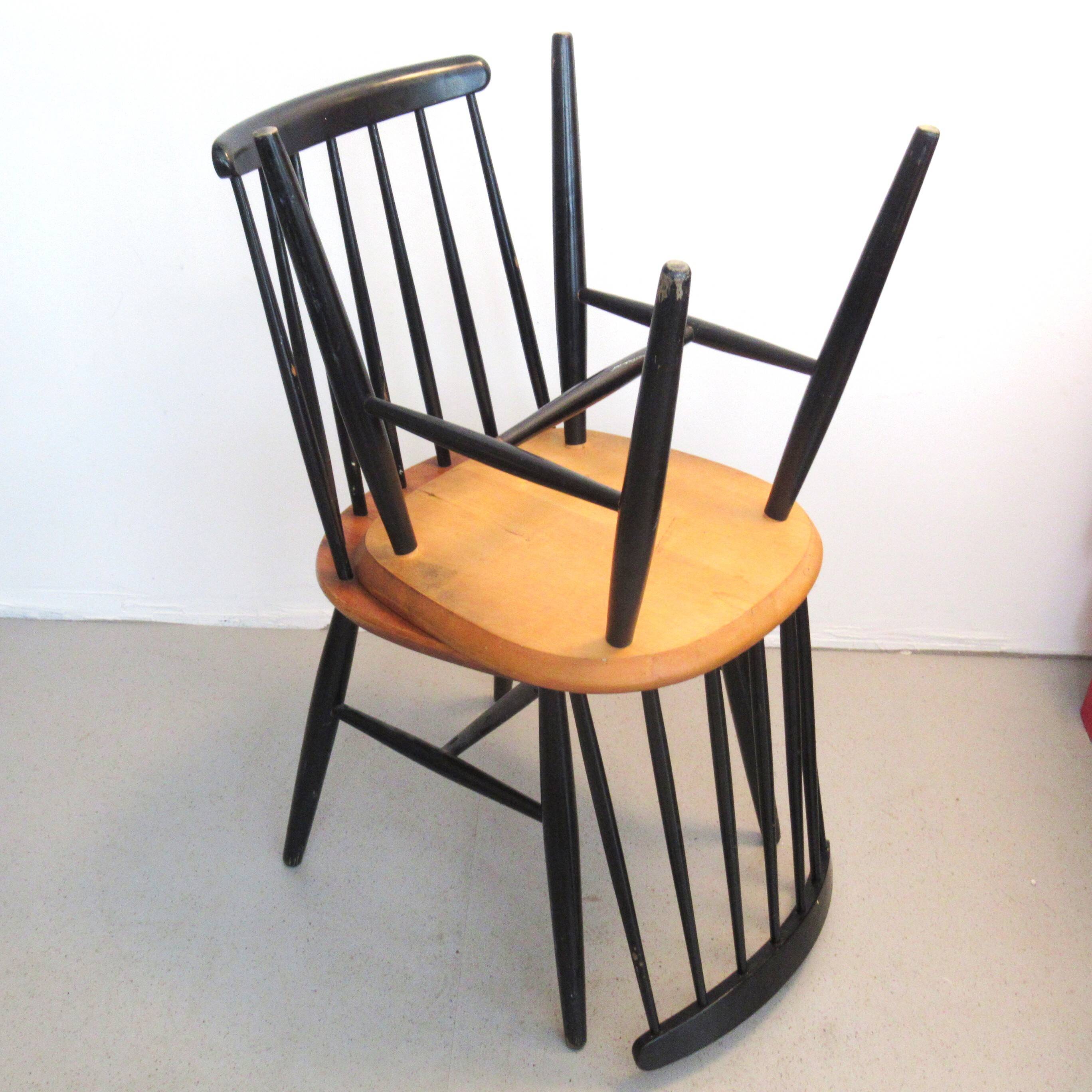 Paire de chaises suédoises Fanett Ilmari Tapiovaara 1960