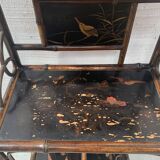 Bamboo shelf with four shelves with Asian decor, 20th century