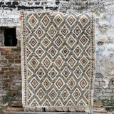 Ecru wool moroccan rug 160x118cm