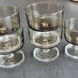 5 vintage champagne glasses