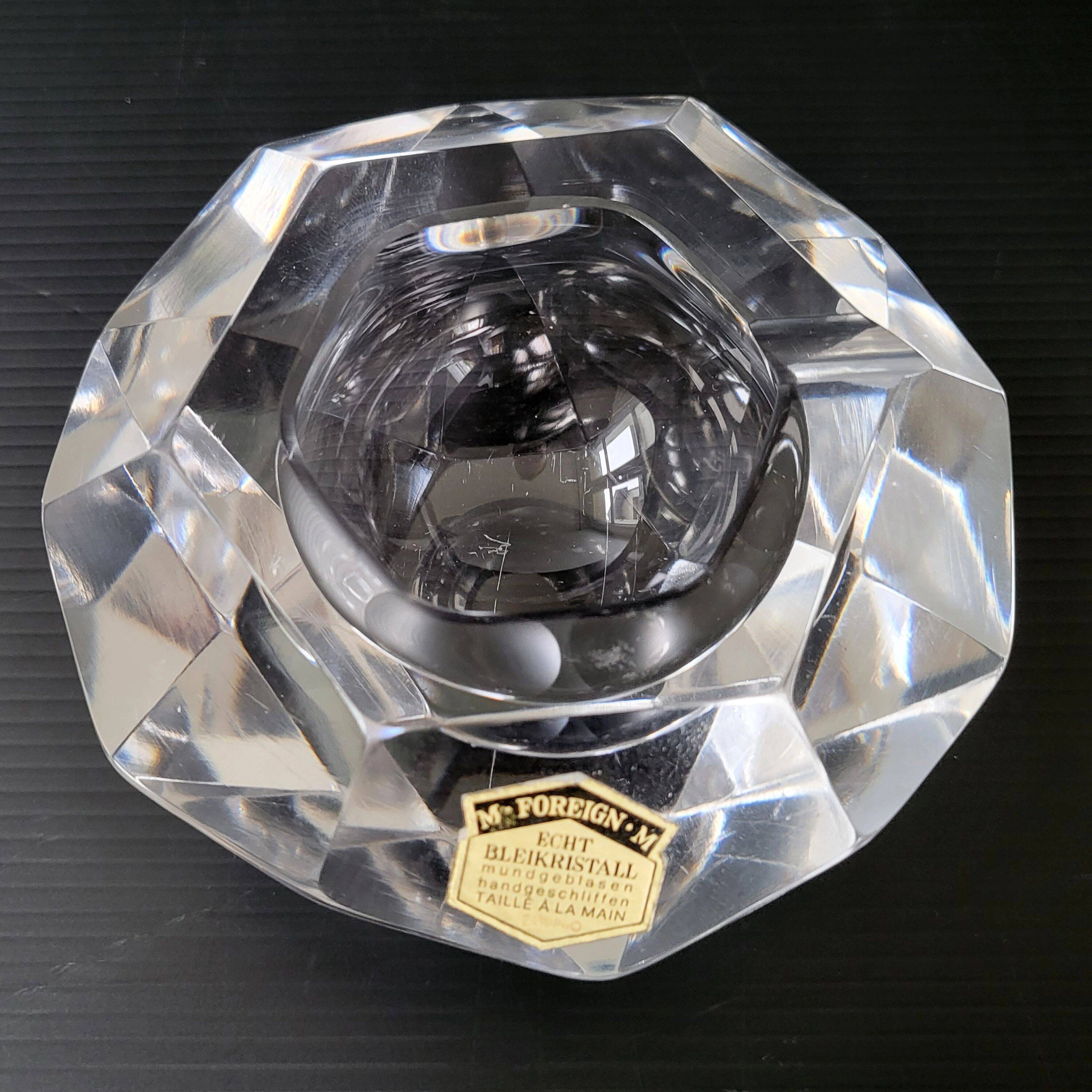 Vintage crystal ashtray