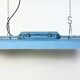 Lampe tube suspendue industrielle bleue de polam gdansk, 1970s
