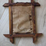 Rectangular wooden mirror 33 X 27 cm