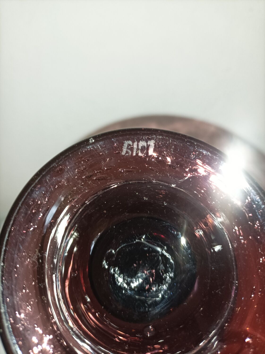 Biot bubble glass candle holder