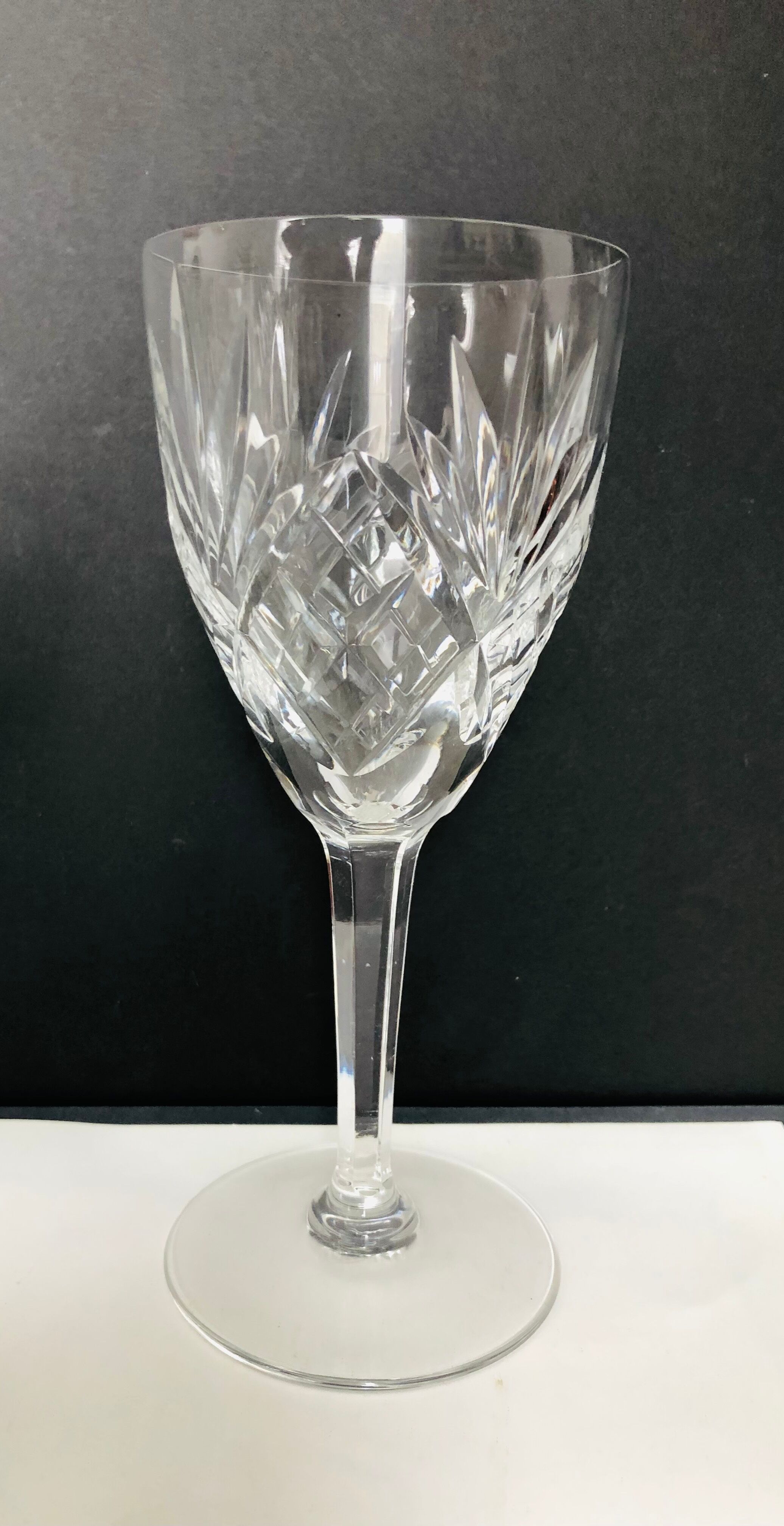 6 verres à eau en cristal taillé de Saint Louis modèle Chantilly