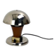 Vintage Bauhaus bedside lamp in brown bakelite and chrome, 1930s