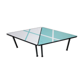 Lot of 2 triangular tables tripod