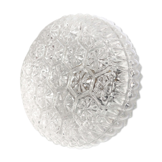 Plafonnier verre moulé