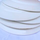 5 plates and dish Terre de fer Fleurette model