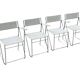 Set of 4 vintage X-Line dining chairs by Niels Jørgen Haugesen Denmark 1977