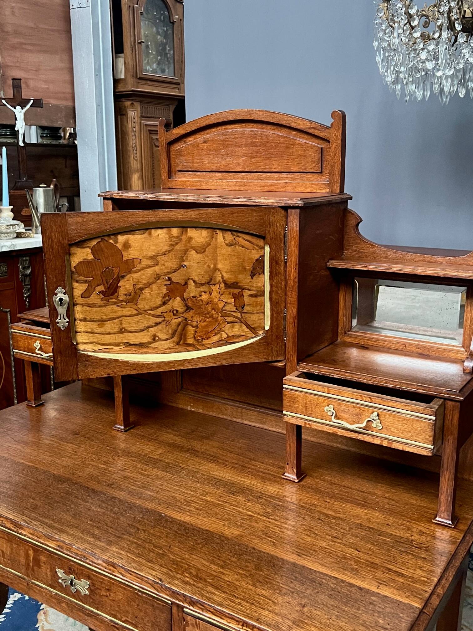 Antique French desk in Art Nouveau style.