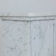Pair of Art Deco style columns, in white marble, 20th century