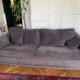 Anthracite grey velvet sofa