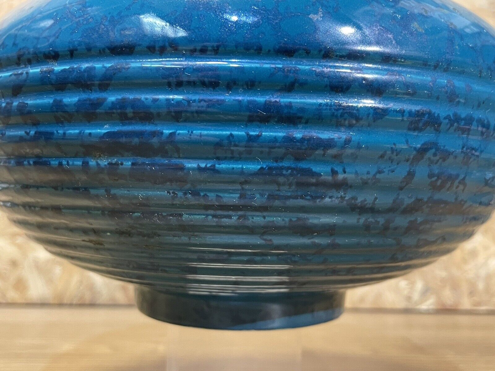 Vase ball earthenware Saint-Clement, France, art deco era