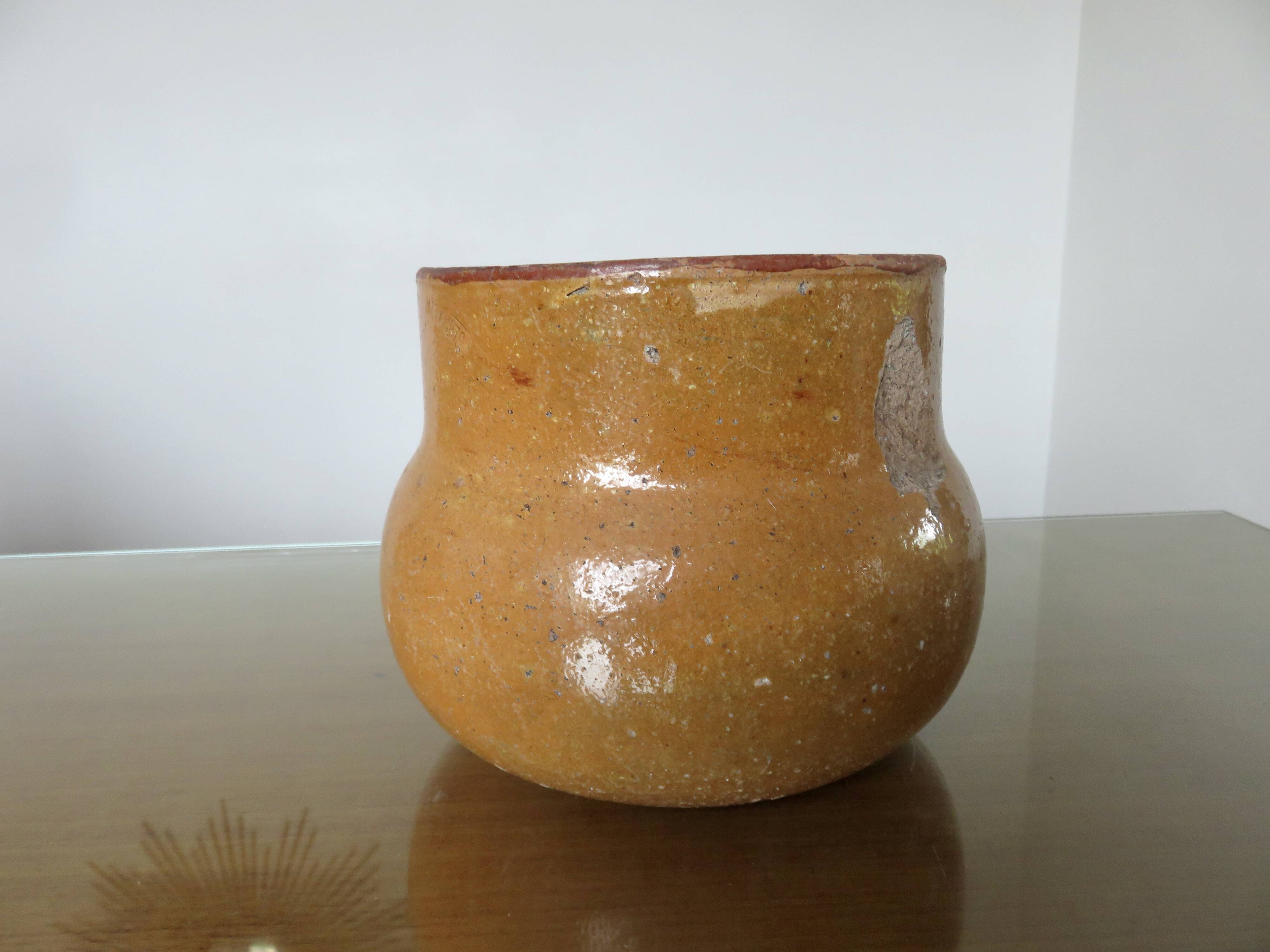 Flower pot, Vallauris ceramic frying pan signed 1950