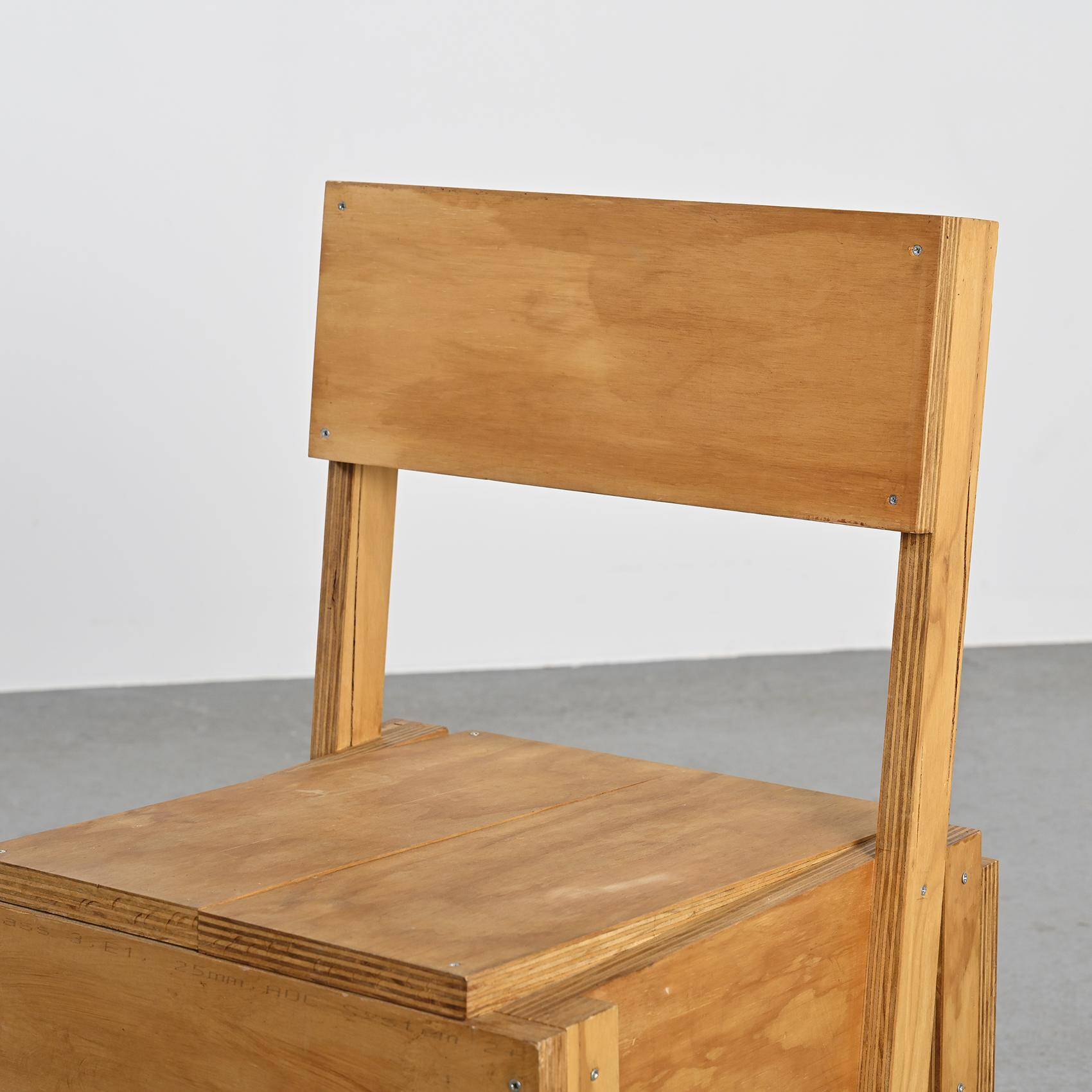 Chair inspired by Autoprogettazione, after Enzo Mari