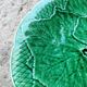 Gien vine leaf dessert plate in Vintage barbotine.