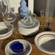 Coupelle coquille en verre bleu D10