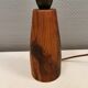 Very rare table lamp in turned wood by Stig Petterson Sweden 1950s.