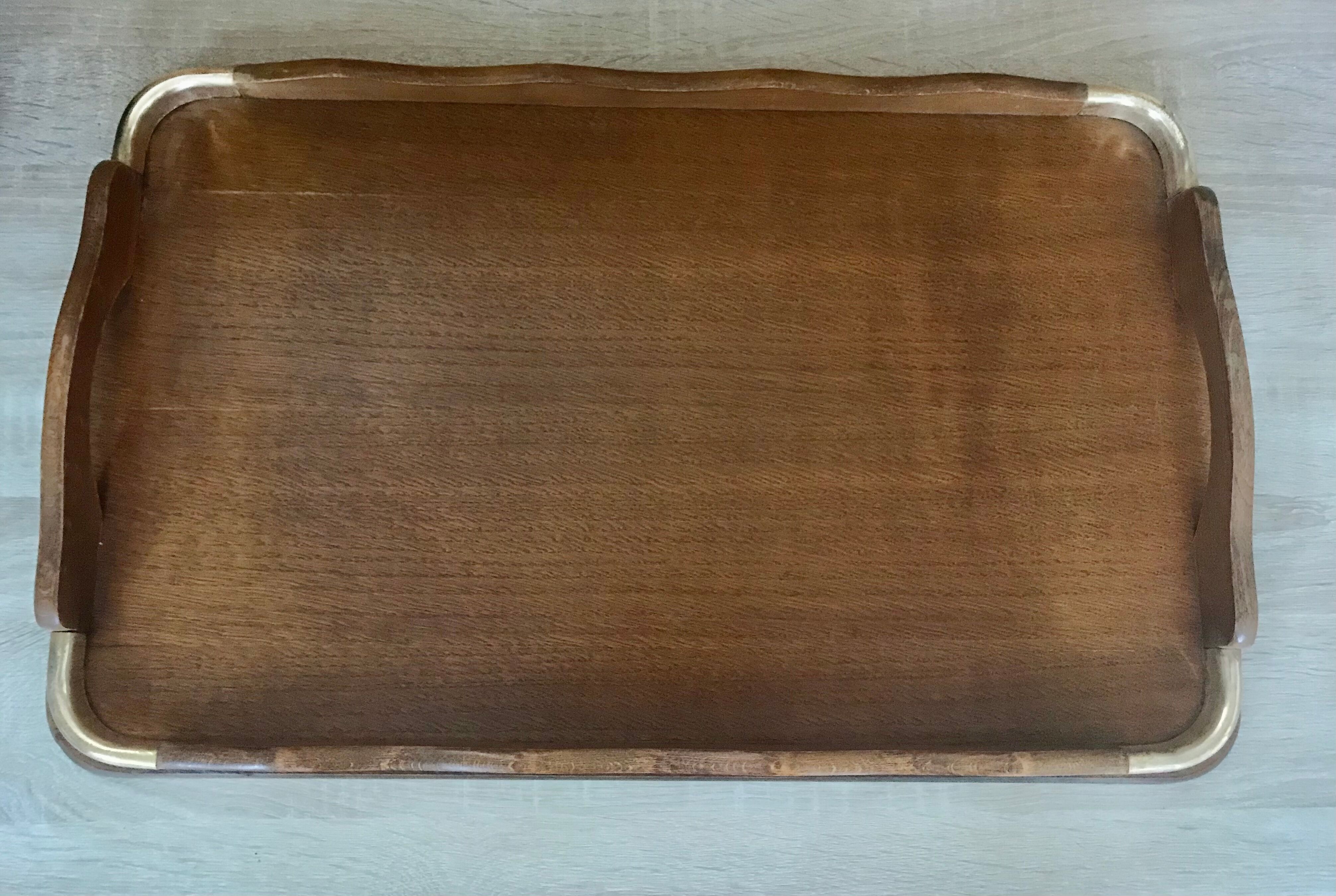 Wood and brass top 62X39