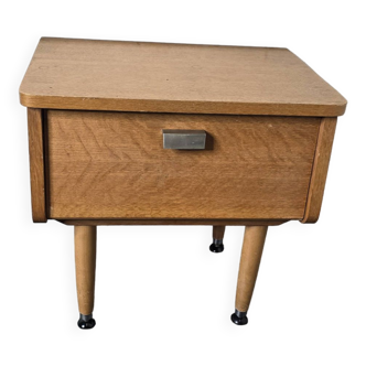 Vintage 60s oak bedside table