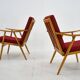 1960s pair of Ton/Thonet beech armchairs, Czechoslovakia