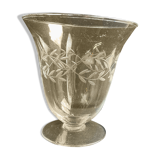 Vase - Light crystal, blown and cut