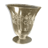 Vase - Cristal léger, soufflé et taillé